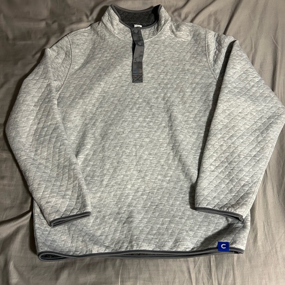 Marine Layer Other - Marine Layer Gray Quilted Corbet Pullover Sweatshirt Size L